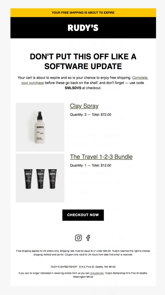 Abandoned Cart Recovery Email Smart Testing