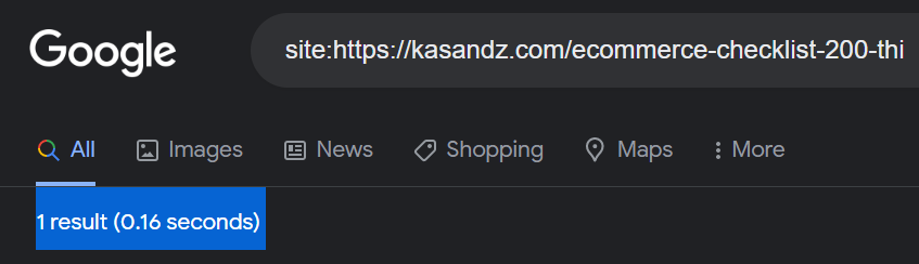 Website is Indexed
